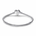 Pulsera Pandora Moments Cadena de Serpiente con Cierre de Corazón Infinito Espumoso