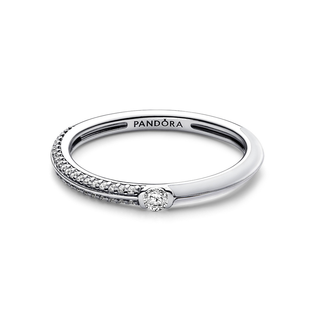 Anillo Pandora ME Dual Blanco y Pavé