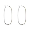 Pendientes Itemporality Óvalo plata baño bicolor dorado