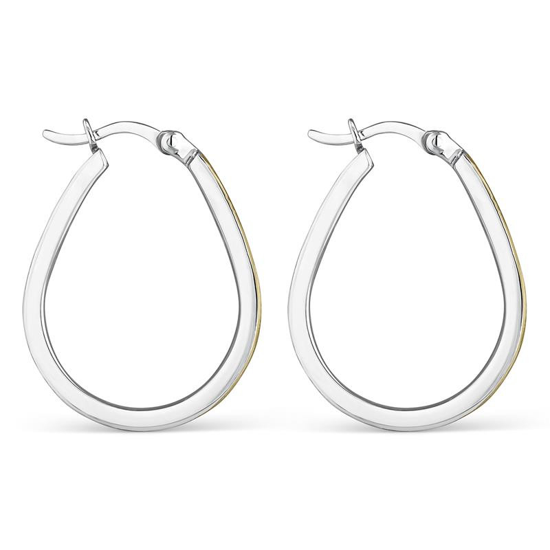 Pendientes Itemporality Gota Plata baño bicolor dorado