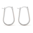 Pendientes Itemporality Aro Ovalado Plata baño bicolor