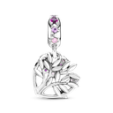 Charm Colgante Pandora Corazón Árbol de la Vida Rosa