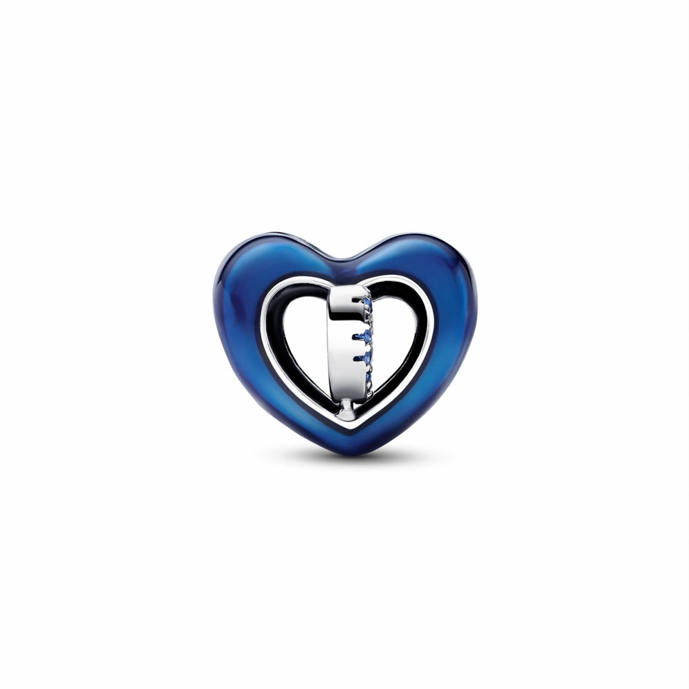 Charm Pandora Corazón Giratorio azul