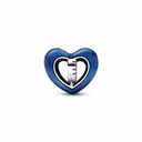 Charm Pandora Corazón Giratorio azul