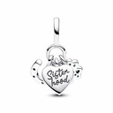 Charm colgante Pandora Triple trébol de cuatro hojas, corazón y herradura
