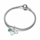 Charm colgante Pandora Triple trébol de cuatro hojas, corazón y herradura
