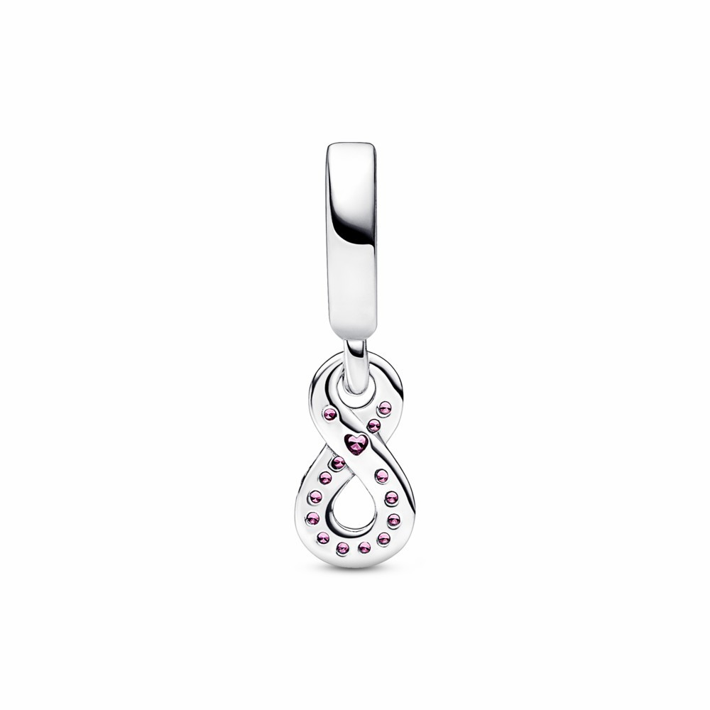 Charm colgante Pandora Infinito Brillante Rosa