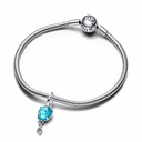 Charm colgante Pandora Globo Cristal de Murano Azul