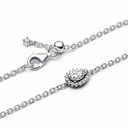 Pulsera Pandora cadena con halo de pera brillante