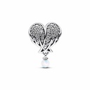 Charm Pandora Alas de Ángel brillante en forma de corazón