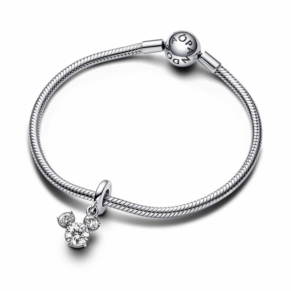 Charm colgante Pandora Silueta cabeza brillante de Mickey Mouse de Disney