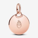 Colgante Pandora Rose Etiqueta Redonda grabable