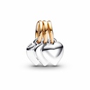 Charm colgante Pandora Bicolor Divisible Triple Amistad en dos tonos