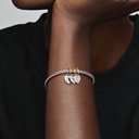Charm colgante Pandora Bicolor Divisible Triple Amistad en dos tonos