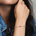 Pulsera tenis Pandora Corazón Brillante Rojo