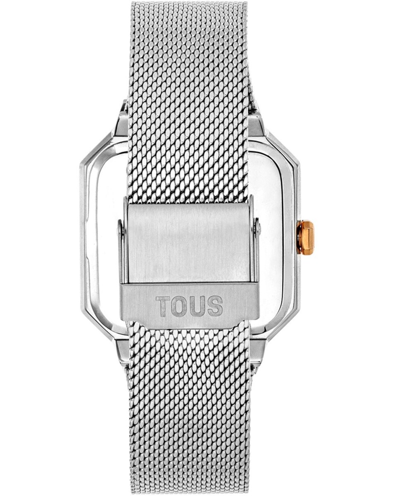 Reloj Tous Karat Squared analógico Mujer con brazalete de acero & IPRG Rosa