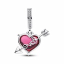 Charm colgante Pandora Cristal de Murano Corazón Rojo y Flecha
