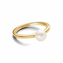 Anillo Pandora de perlas cultivadas con baño oro 14k