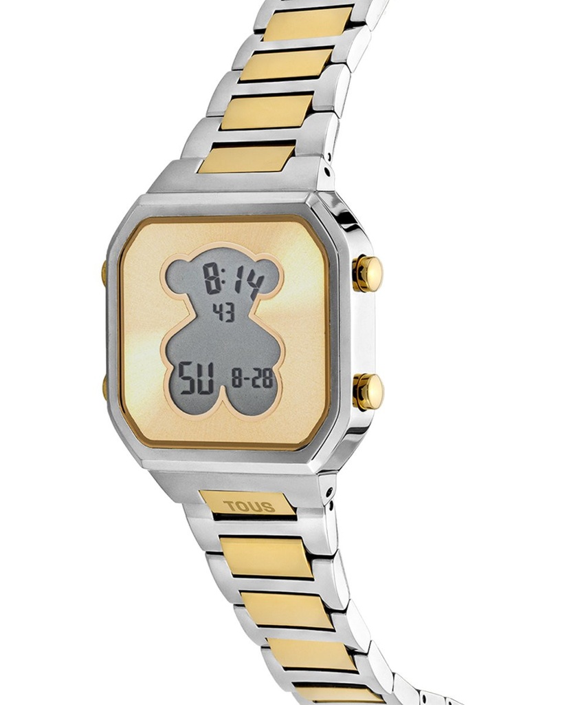 RELOJ TOUS D-BEAR ACERO Y DORADO DIGITAL MUJER