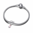 Charm Pandora de corazón envuelto en dos tonos