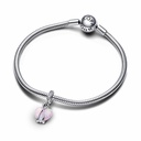 Charm Pandora colgante con forma de corazón opalescente de mama