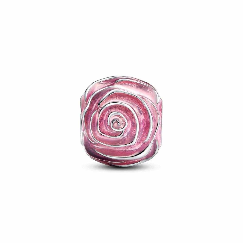 Charm Pandora rosa rosa en flor