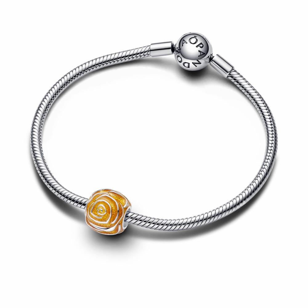 Charm Pandora Rosa Amarilla en flor