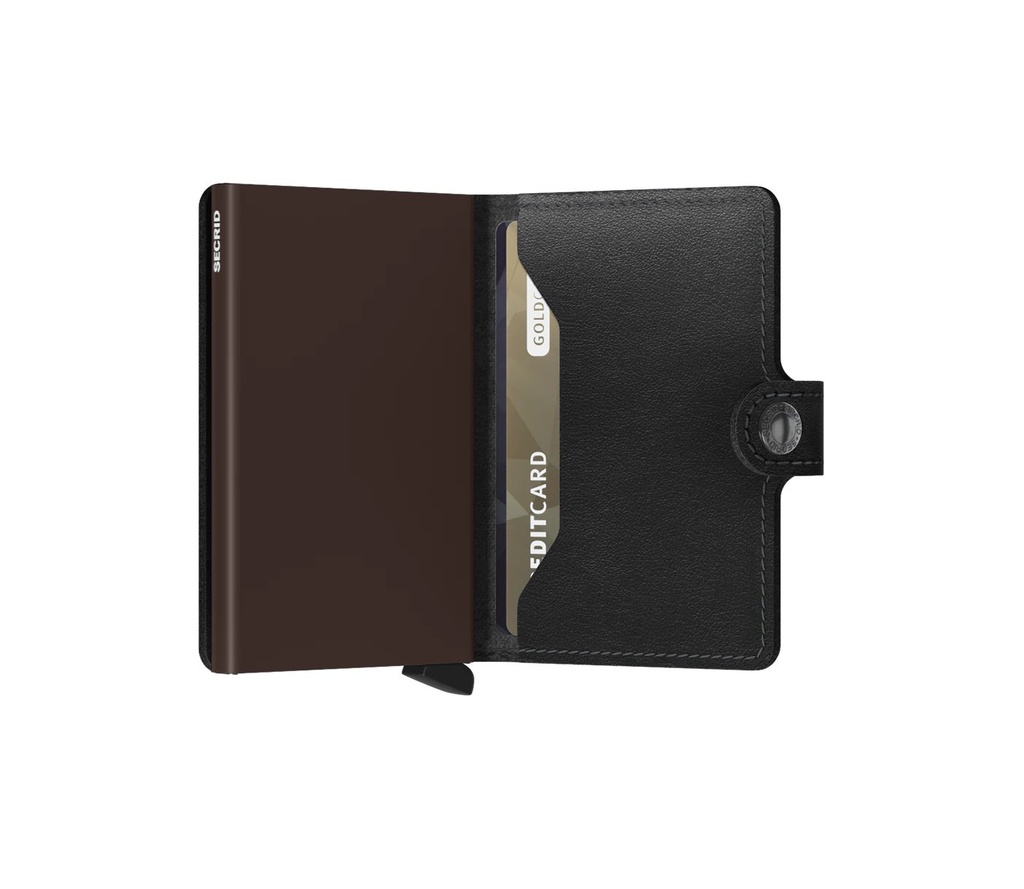 secrid miniwallet original black brown