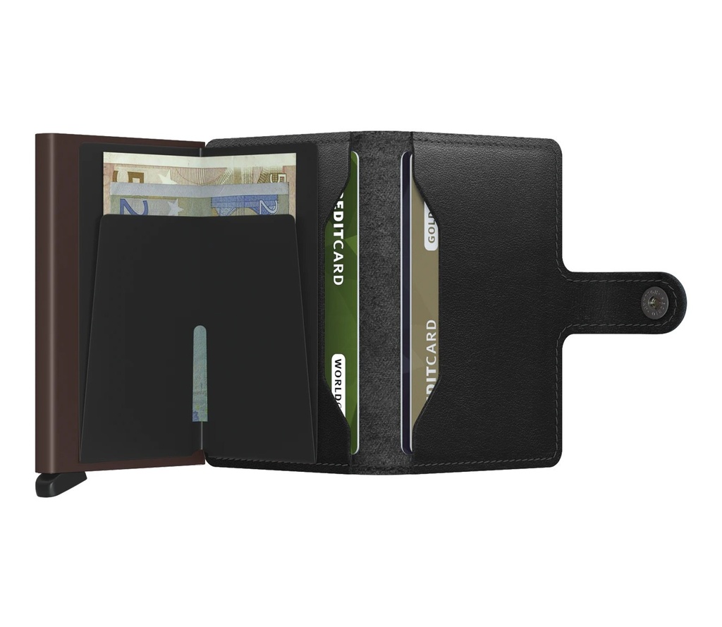 secrid miniwallet original black brown