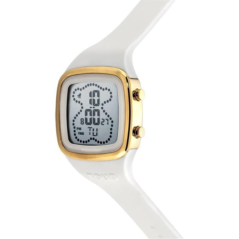 Reloj Tosu B-Time silicona blanca y caja dorada