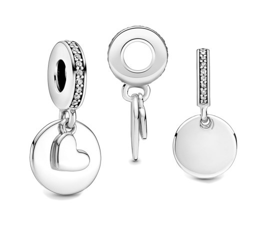 Charm colgante Pandora disco de corazón
