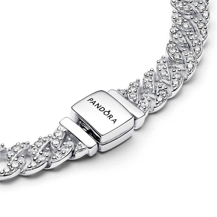 Pulsera Pandora de cadena pavé cuban Timelles