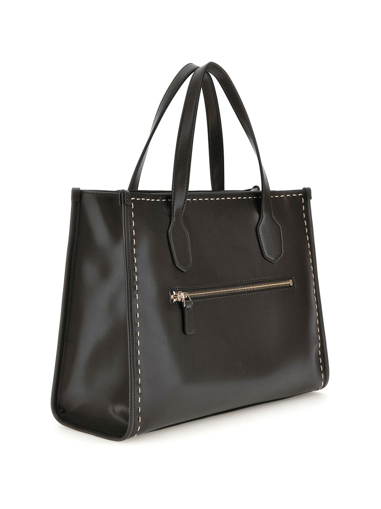 BOLSO GUESS SILVANA 2 COMPARTIMENTOS NEGRO