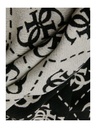 Bufanda Guess Vikky con logo 4G Negro / Gris