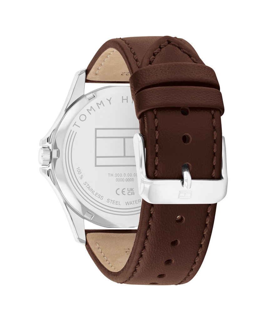 RELOJ TOMMY HILFIGER BRUCE AZUL Y PIEL MARRON HOMBRE