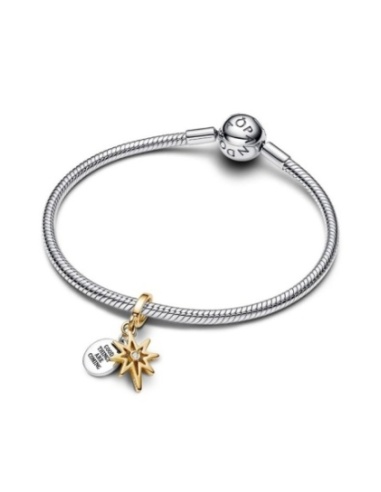 Charm Colgante Pandora Grabable Estrella Polar con diamante sintético 