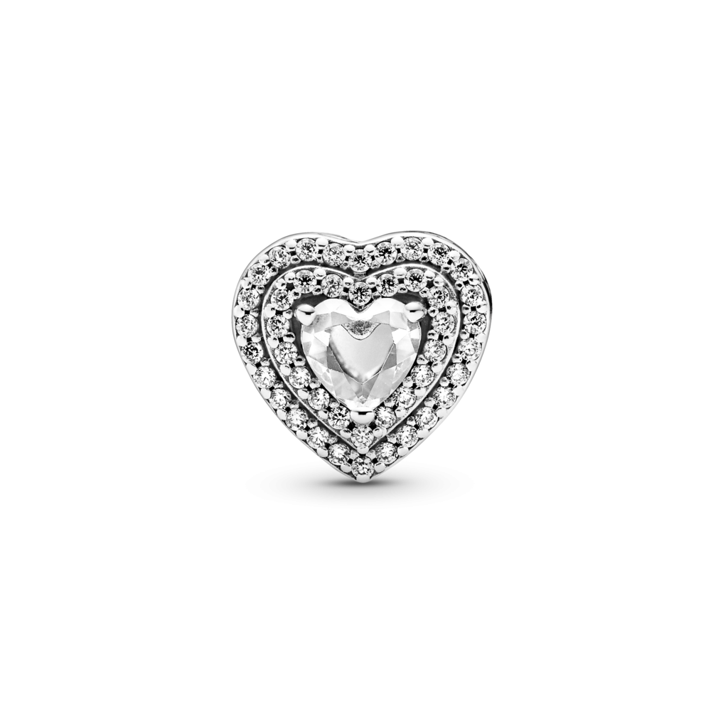 Charm Pandora Corazones Nivelados Brillantes