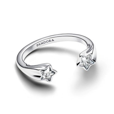 ANILLO PANDORA ABIERTO ESTRELLA FUGACES