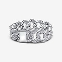 ANILLO PANDORA CADENA CUBANA EN PAVE