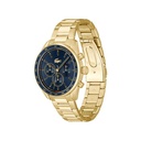 RELOJ LACOSTE BOSTON HOMBRE DORADO Y AZUL CRONOGRAFO