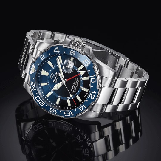 RELOJ SUIZO JAGUAR CERMIC GMT AZUL PARA HOMBRE