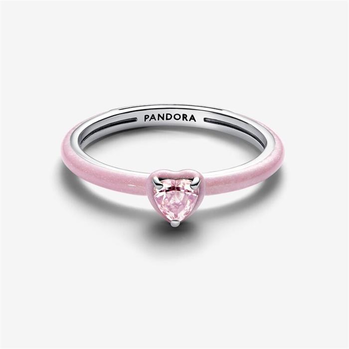 Anillo Pandora Corazón Chakra Rosa