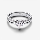 Anillo Pandora Corazón Doble Banda
