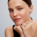 Anillo Pandora Corazones Halo Brillante