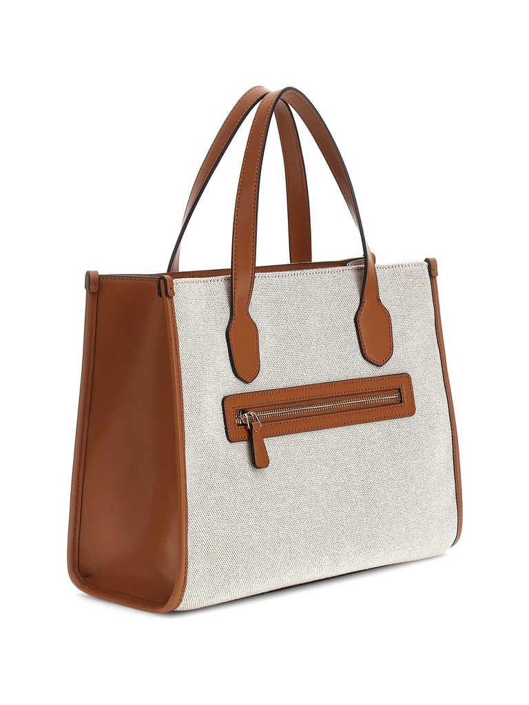 Bolso Guess Tote Status 2 Compartiment Coñac Natural