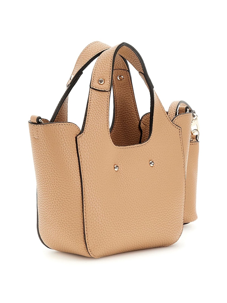 Bolso Guess Helina mini tote beige