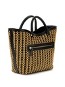 Bolso Guess Atalia Tote Mujer Rafia y Piel Negra