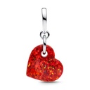 Charm Pandora Colgante Corazón Rojo Opalescente