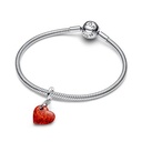 Charm Pandora Colgante Corazón Rojo Opalescente