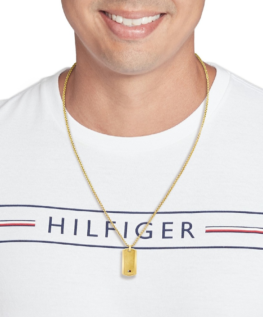 Collar Tommy Hilfiger de acero dorado Jameson